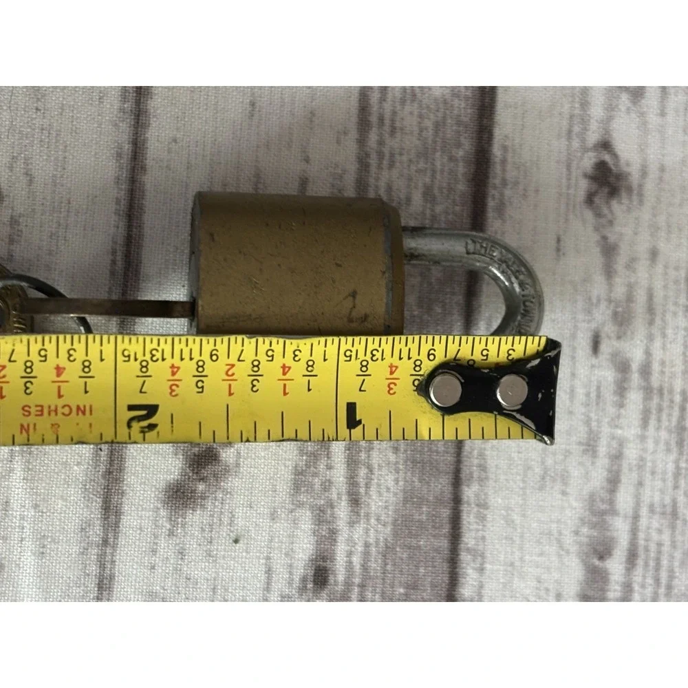 Vintage Padlock Lock Yale Connecticut Small Mini Brass 2 Keys